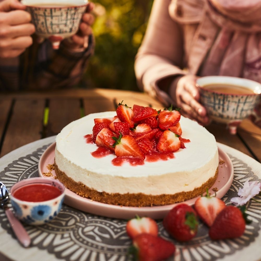 Effortless Strawberry Cheesecake