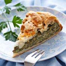Squash Spinach and Barley Pie